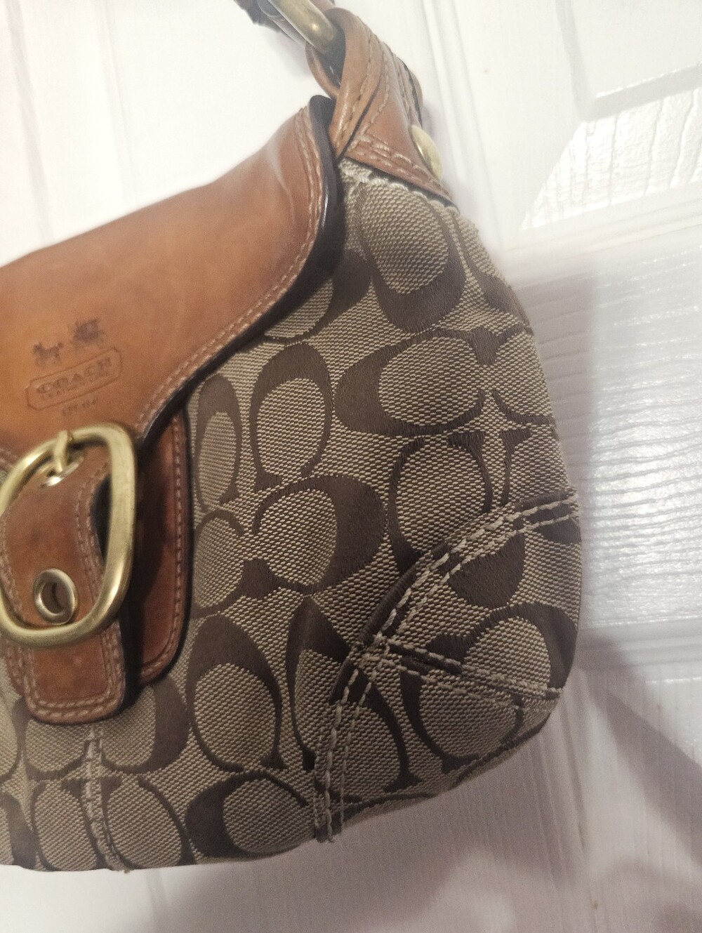 Y2K Vintage Coach Bleecker SoHo Signature Flap Shoulder Bag Purse Style 11441 - Picture 4 of 16